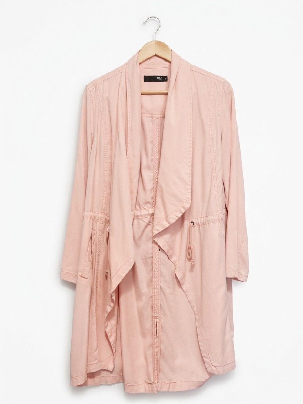 Max Jeans Pale Pink Draped Trench Coat - Picture 10 of 10